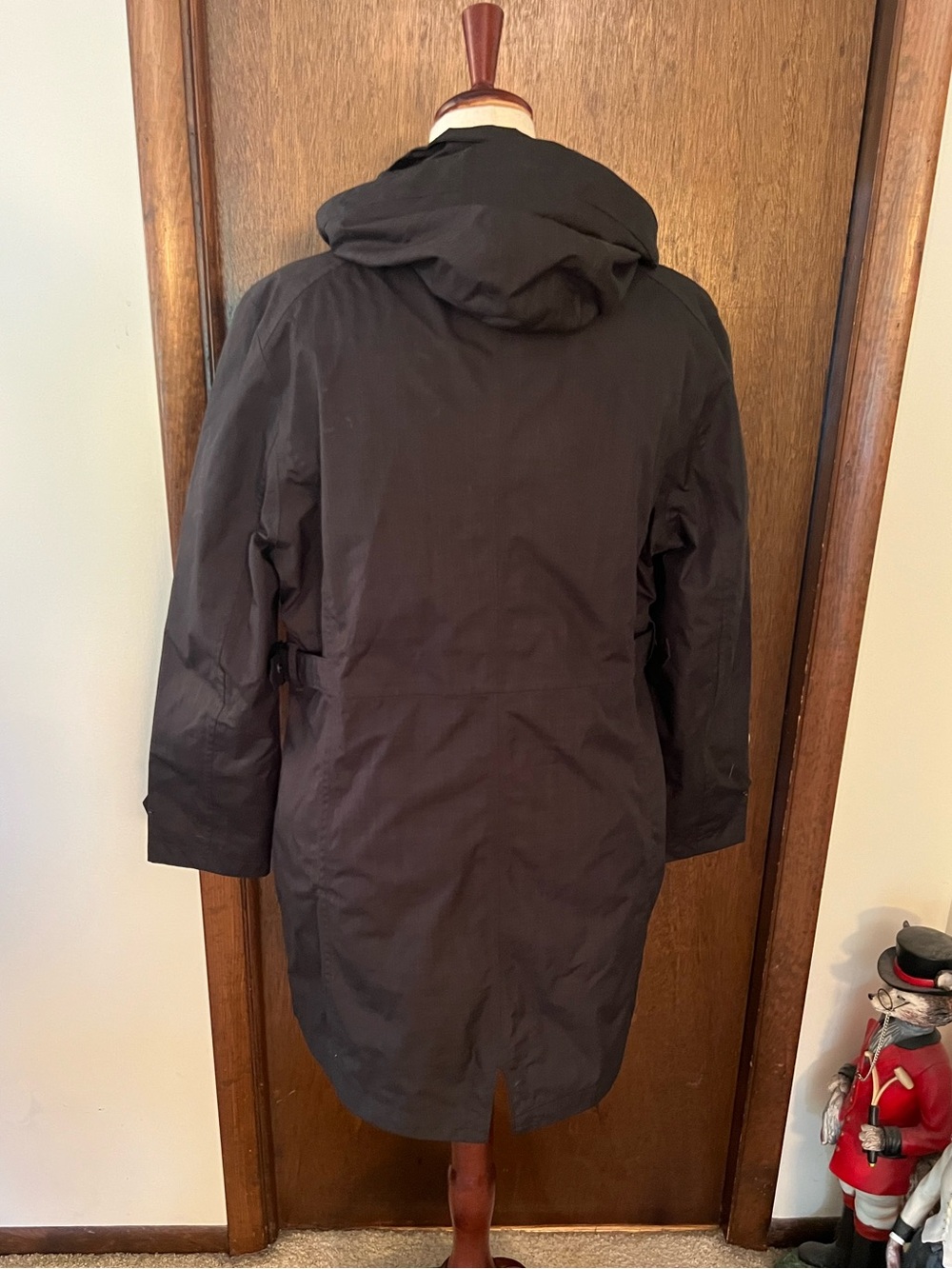 Kirkland Women's XL Unlined Hooded Black Raincoat Jacket - Picture 4 of 7